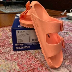 Birkenstocks Arizona Eva, coral peach size 38 brand new